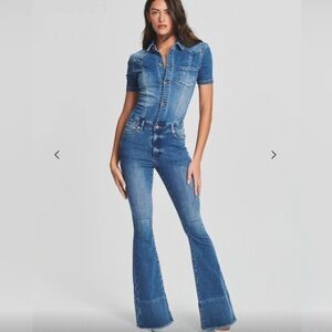 SER.O.YA Indigo Button-Up Jumpsuit